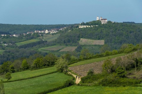 Vezelay labelled les Plus Beaux Villages de France. Unesco World heritage. Morvan regional natural park. Via Lemovicensis way to Santiago de Compostela. Yonne department. Bourgogne Franche Comte. Fran...