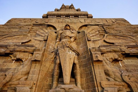 Archangel Michael at the entrance to the Monument to the Battle of the Nations