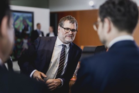 (L-R) Wolfgang Schmidt (SPD), Head of the Federal Chancellery, and Marco Buschmann (FDP), Federal