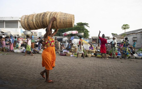 Women at the vegetable market of Lome
