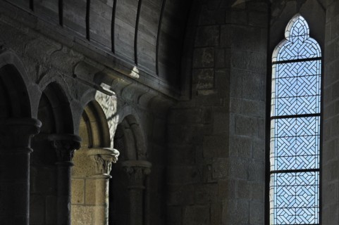 Interior of the Mont Saint-Michel abbey
