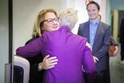 (L-R) Svenja Schulze, Federal Minister for Economic Cooperation and Development, and Cindy McCain,