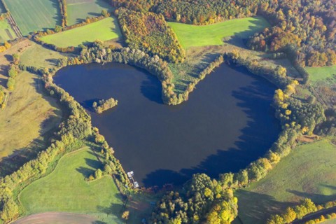 Aerial view over the Ankersche See