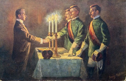 Old German vintage postcard Verlag Der Hofkunsthandlung Edm. Von Koenig