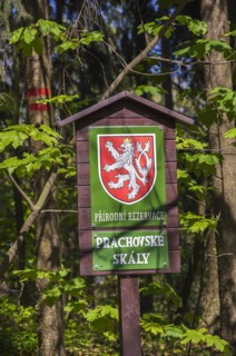Signpost Nature Reserve Prachovske Skaly
