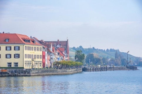 Parts of the lake front seen from the lakeside promenade at the ferry landing stage