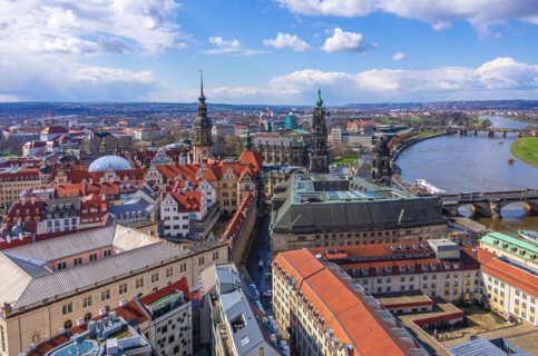 View from the Church of Our Lady over the historic old town centre