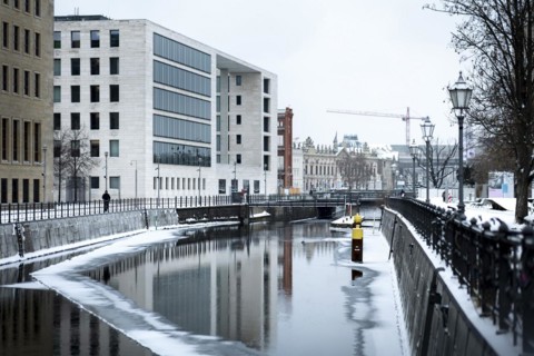Federal Foreign Office in winter. Berlin