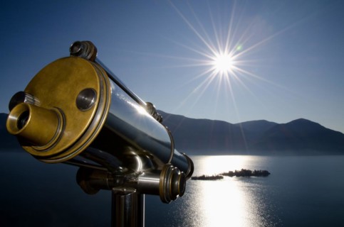 Telescope over Brissago islands