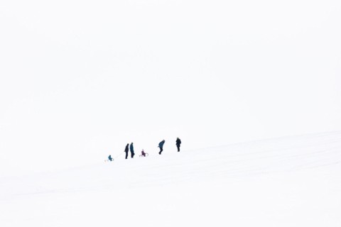 People on a toboggan slope in Koenigshain