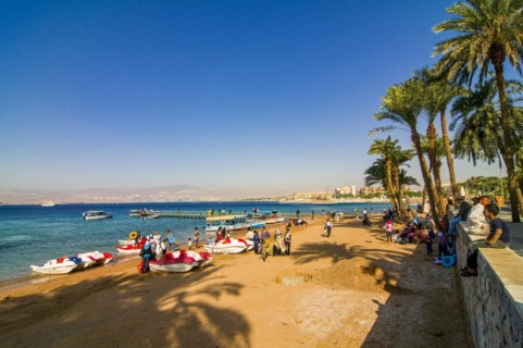 Bay at Aqaba with sand beach