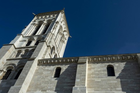 Vezelay labelled les Plus Beaux Villages de France. Basilica St Mary Magdalene.Unesco World heritage. Morvan regional natural park. Via Lemovicensis way to Santiago de Compostela. Yonne department. Bo...