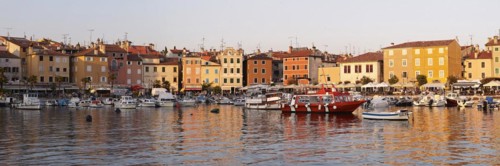 Boats in the harbour of Rovinj