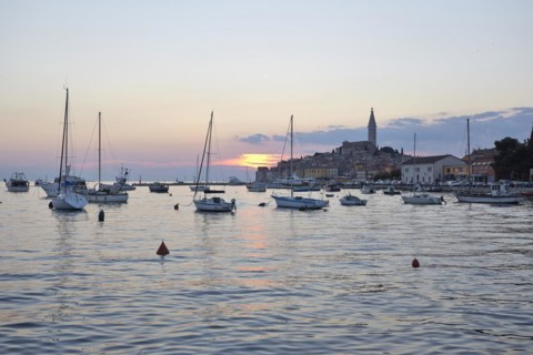 Boats in the harbour of Rovinj