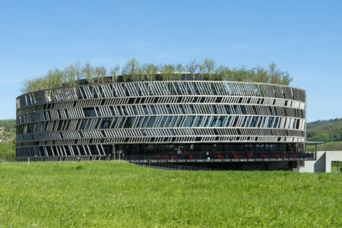 Alise-Sainte-Reine. Cotre d'Or department. MuseoParc d'Alesia by Bernard Tschumi in the plain of the battle. Bourgogne Franche Comte. France