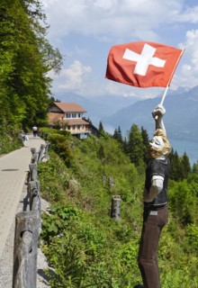 Sculpture Flag-waver Viewpoint Harder Kulm