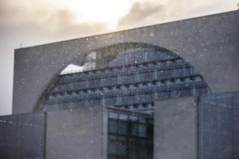 The Federal Chancellery in front of the Federal Government-Laender on the further procedure of the Corona restrictions
