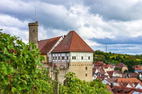 Surrounded by vineyards