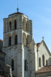 Vezelay labelled les Plus Beaux Villages de France. Morvan regional natural park. La Tour Saint Antoine of Basilica St Mary Magdalene