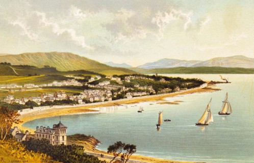 Small town Dunoon at the Clyde