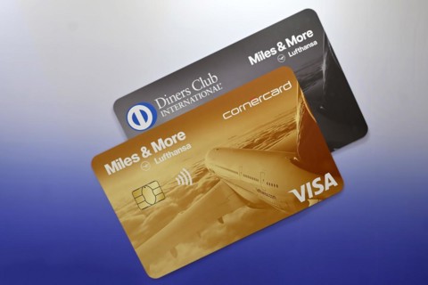 Advertising poster Lufthansa Miles & More credit cards