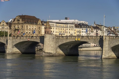 The Middle Bridge and the Rhine in Basel
