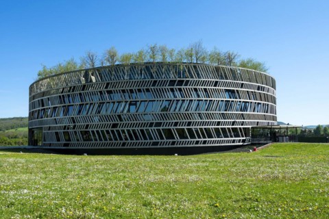 Alise-Sainte-Reine. Cotre d'Or department. MuseoParc d'Alesia by Bernard Tschumi in the plain of the battle. Bourgogne Franche Comte. France