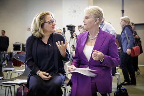 (L-R) Svenja Schulze, Federal Minister for Economic Cooperation and Development, and Cindy McCain,