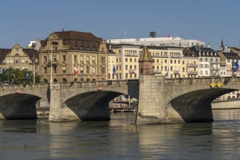 The Middle Bridge and the Rhine in Basel