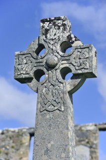 Celtic cross in the graveyard of Cill Chriosd