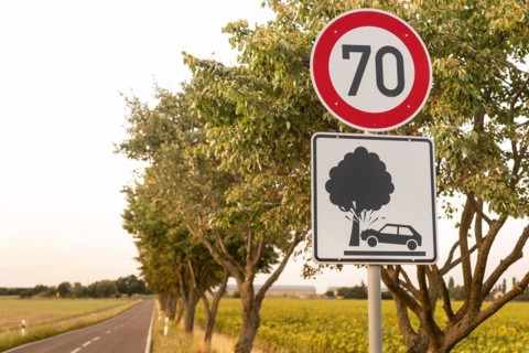 Danger of accidents on the country road