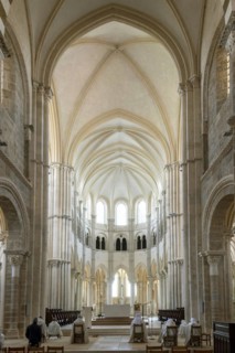 Vezelay labelled les Plus Beaux Villages de France. The nave