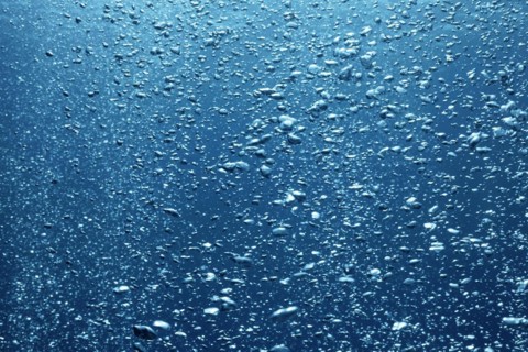 In water