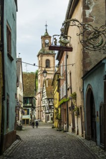Medieval colourful half-timbered houses