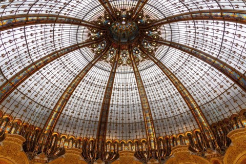 Glass dome in the Galeries Lafayette flagship shop