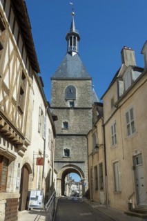 Avallon. Clock tower and gateway. Yonne department. Morvan regional nature park. Bourgone Franche Comte. France