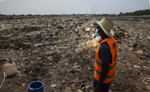 Wild rubbish dump in Africa