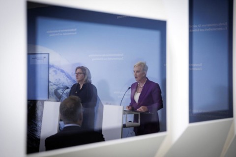 (L-R) Svenja Schulze, Federal Minister for Economic Cooperation and Development, and Cindy McCain,