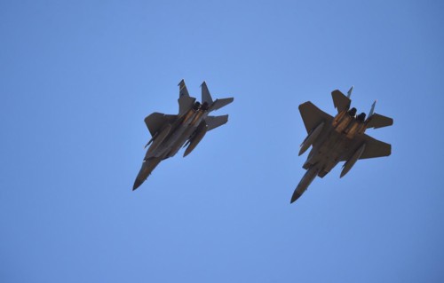 Fighter plane F15 during a Nato exercise