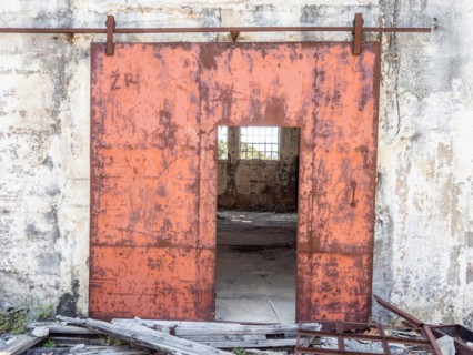 Rusty steel gate