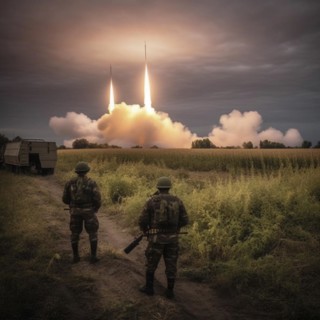 Soldiers in full battle gear with rocket launchers