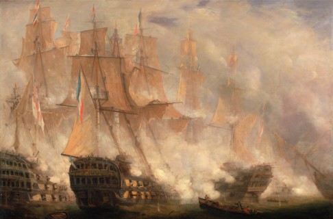 The Battle of Trafalgar on 21 October 1805 was a naval battle between British and Franco-Spanish forces during the Third Coalition War