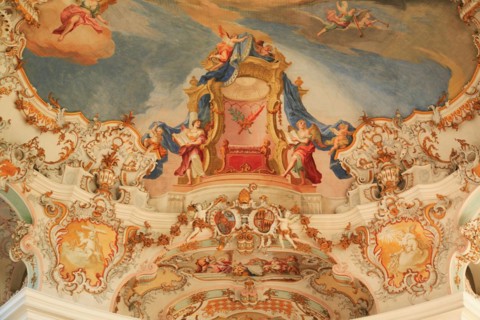 Dome frescoes by Johann Baptist Zimmermann