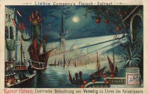 Electric lighting of Venice in honour of the imperial couple