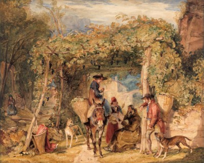People and Animals in the Vineyard