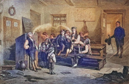 First tobacco experiments in the village school