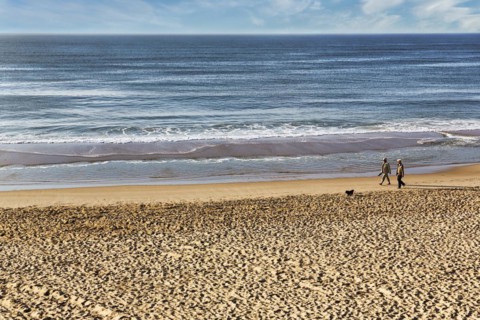 Strollers at the North Sea