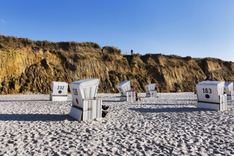 White beach chairs