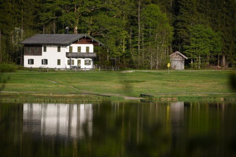 View across the lake to the Seefischerkaser