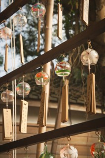 Japanese wind chimes for praying good fortune